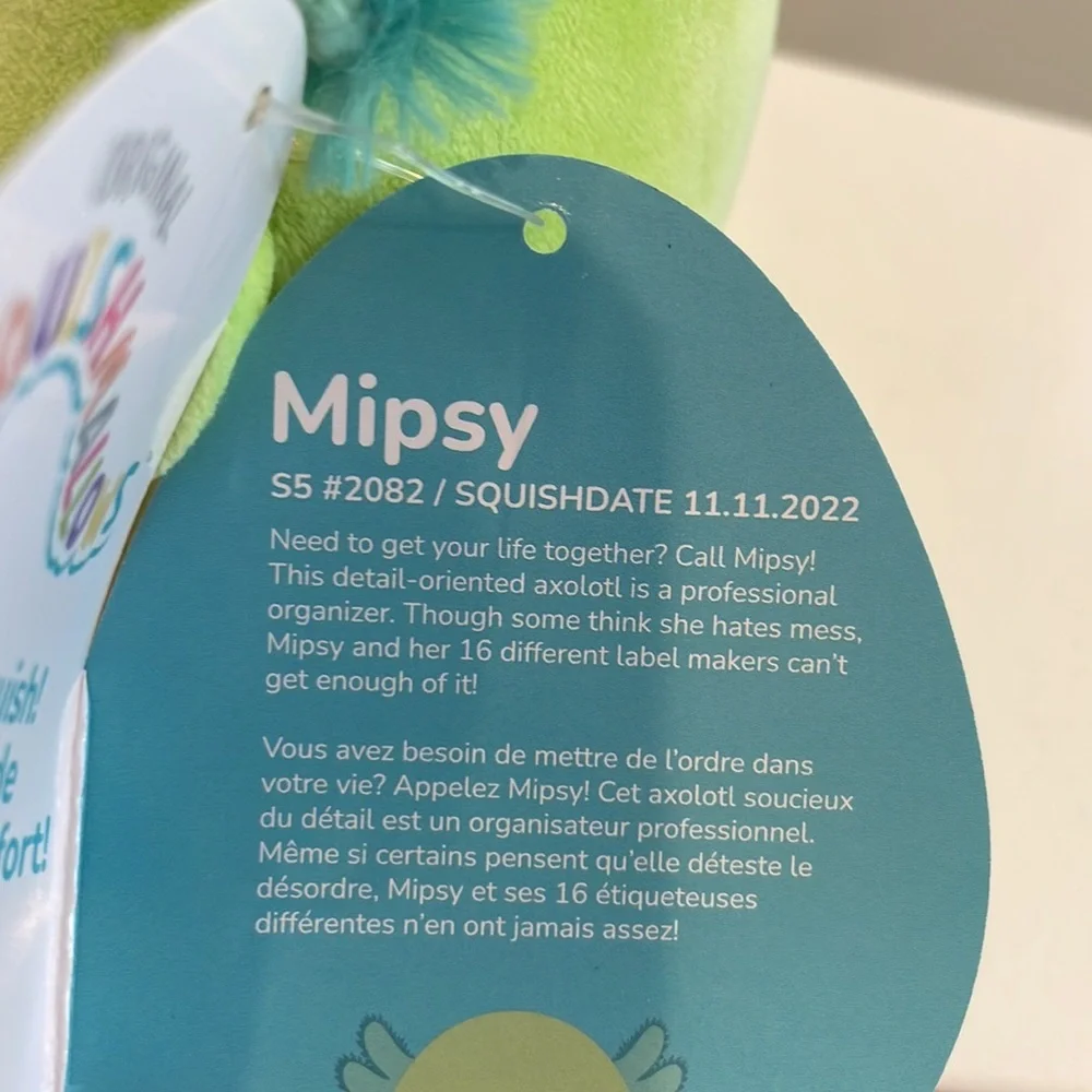 ⚡️NWT 5” Mipsy the Green Axolotl Squishmallow - Picture 4 of 4